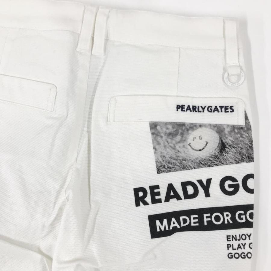 【人気】パーリーゲイツ ゴルフパンツ 刺繍ロゴ ニコちゃん グレー 5（L相当） PEARLY GATES（パーリーゲイツ） 【新品】パーリーゲイツ パンツ 白