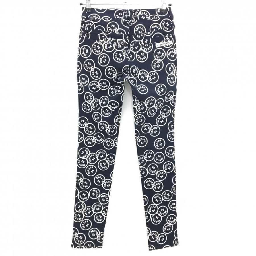 【新品】パーリーゲイツ パンツ ダークネイビー×白 FUTUREニコ ストレッチ レディース 00(XS) ゴルフウェア PEARLY GATESの画像