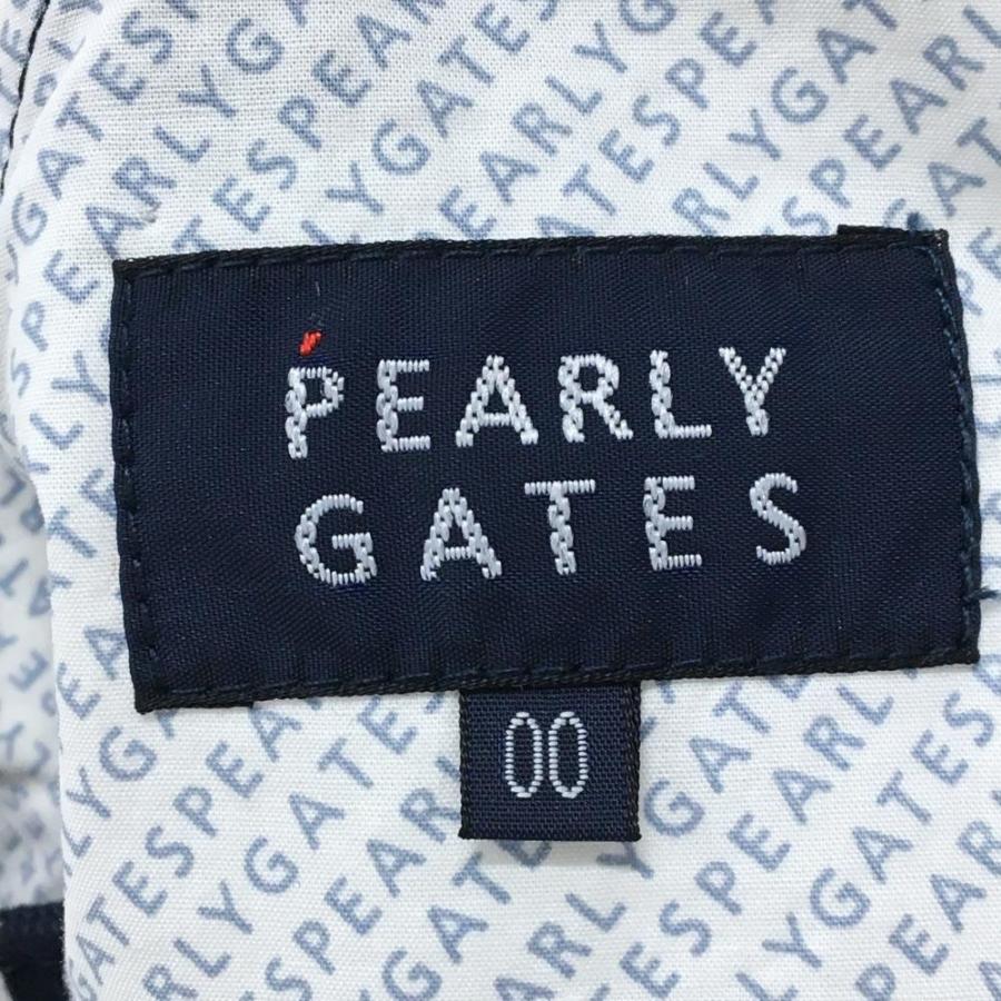 【新品】パーリーゲイツ パンツ ダークネイビー×白 FUTUREニコ ストレッチ レディース 00(XS) ゴルフウェア PEARLY GATESの画像