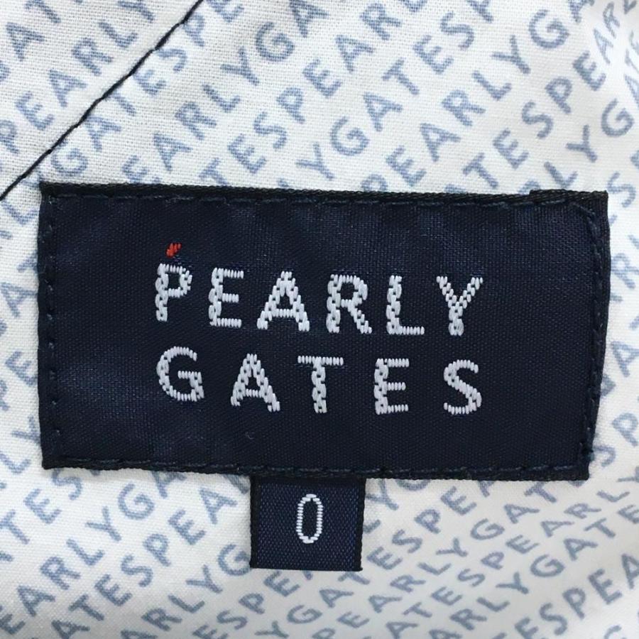 【新品】パーリーゲイツ パンツ ダークネイビー×白 FUTUREニコ ストレッチ レディース 0(S) ゴルフウェア PEARLY GATESの画像