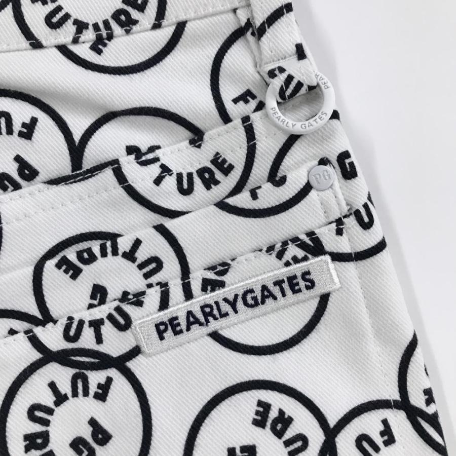 【新品】パーリーゲイツ パンツ 白×ネイビー FUTUREニコ ストレッチ レディース 00(XS) ゴルフウェア PEARLY GATESの画像