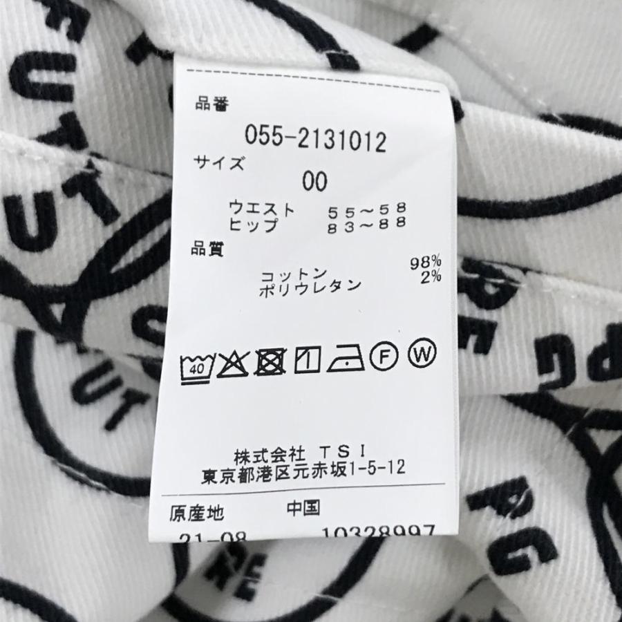 【新品】パーリーゲイツ パンツ 白×ネイビー FUTUREニコ ストレッチ レディース 00(XS) ゴルフウェア PEARLY GATESの画像