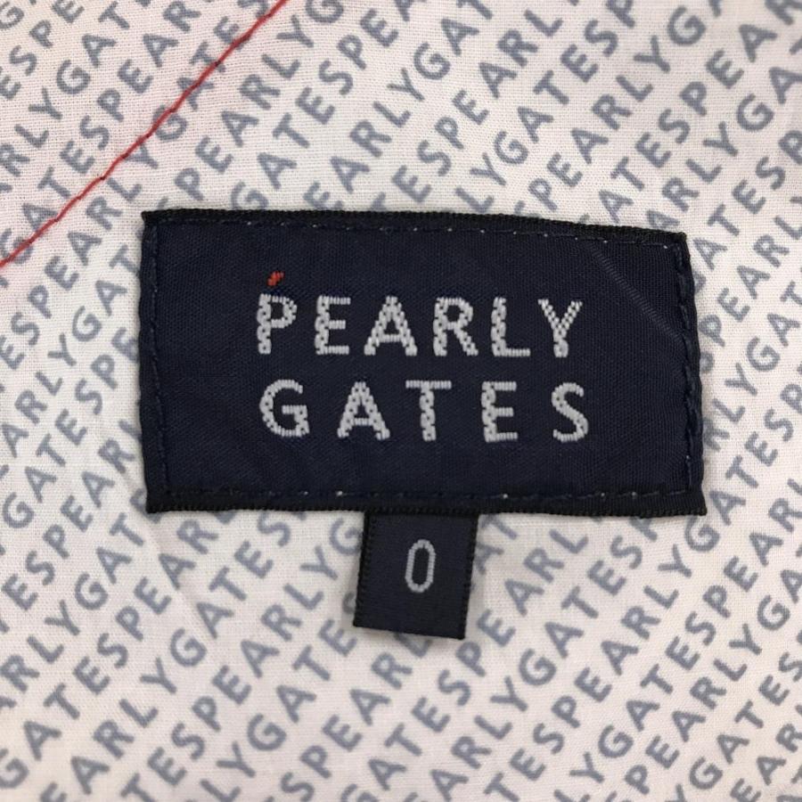 【新品】パーリーゲイツ パンツ レッド 総柄織生地 共布ベルト付き ストレッチ レディース 0(S) ゴルフウェア PEARLY GATESの画像