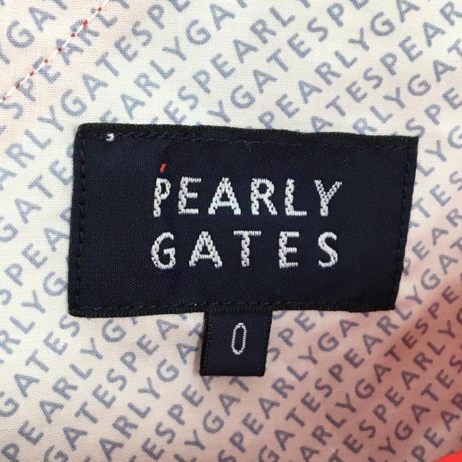 【新品】パーリーゲイツ パンツ レッド×ネイビー ロゴ刺しゅう ストレッチ レディース 0(S) ゴルフウェア PEARLY GATESの画像
