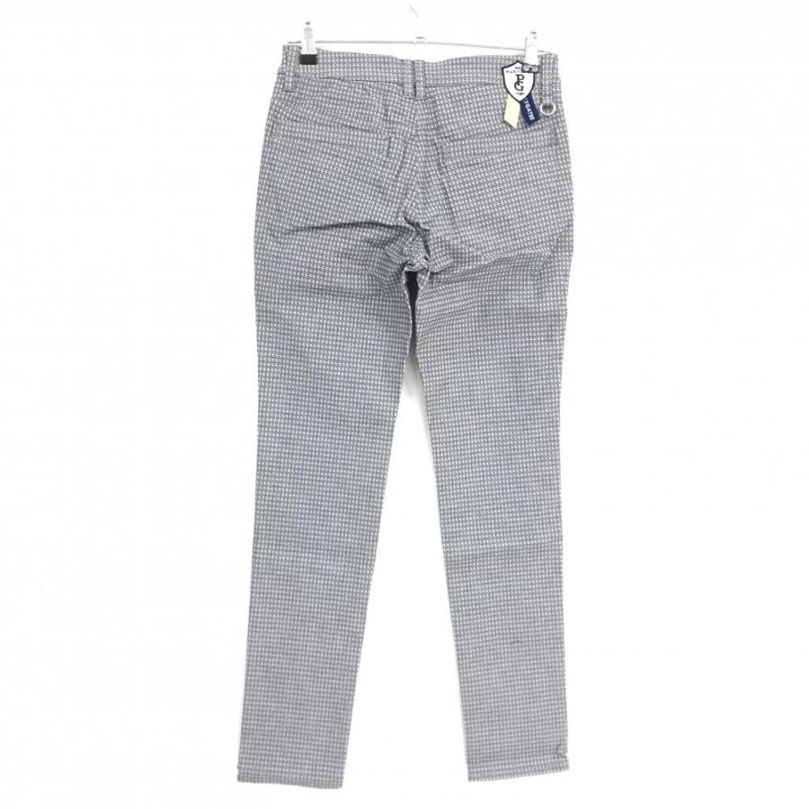 【新品】パーリーゲイツ パンツ 黒×白 総柄 ロゴ刺しゅう レディース 0(S) ゴルフウェア PEARLY GATESの画像
