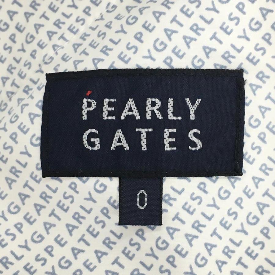 【新品】パーリーゲイツ パンツ 白×黒 織生地 ロゴ刺しゅう ストレッチ レディース 0(S) ゴルフウェア PEARLY GATESの画像