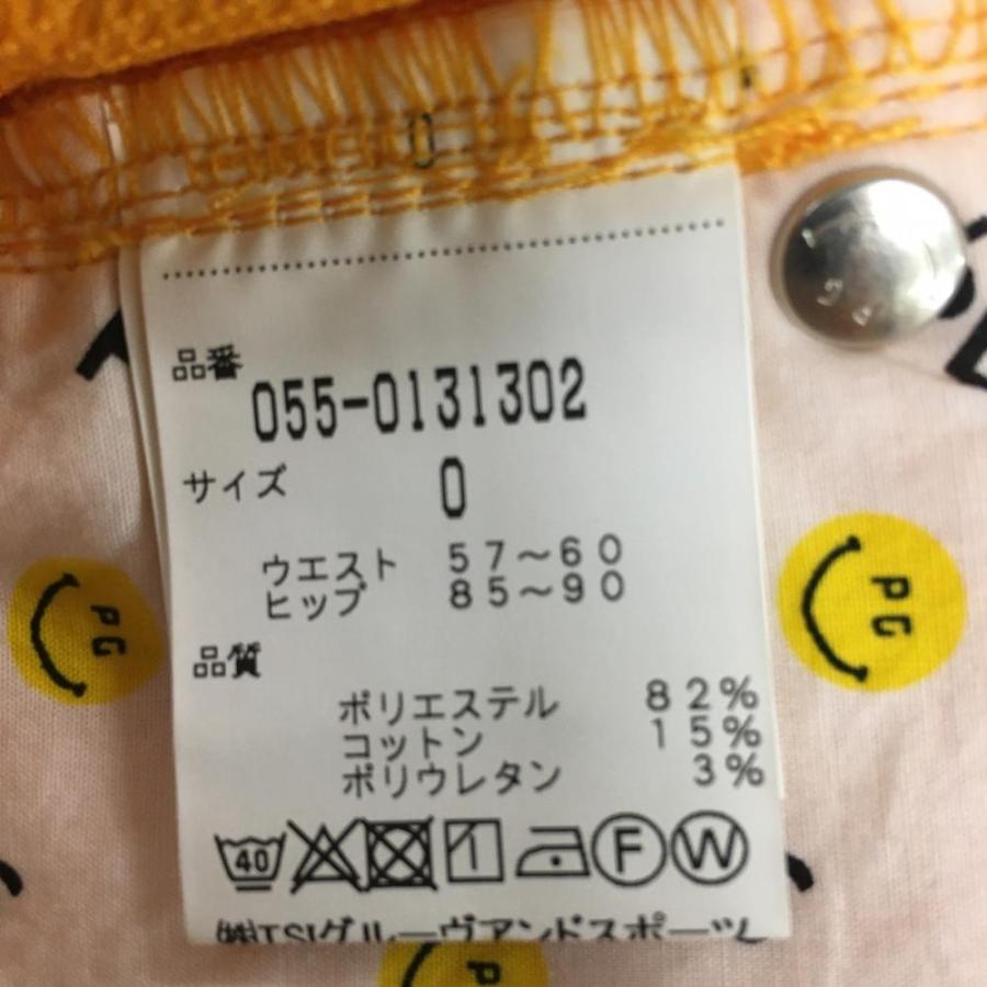 【新品】パーリーゲイツ パンツ オレンジ ロゴネイビー PGニコちゃん バンダナ付 レディース 0(S) ゴルフウェア PEARLY GATESの画像