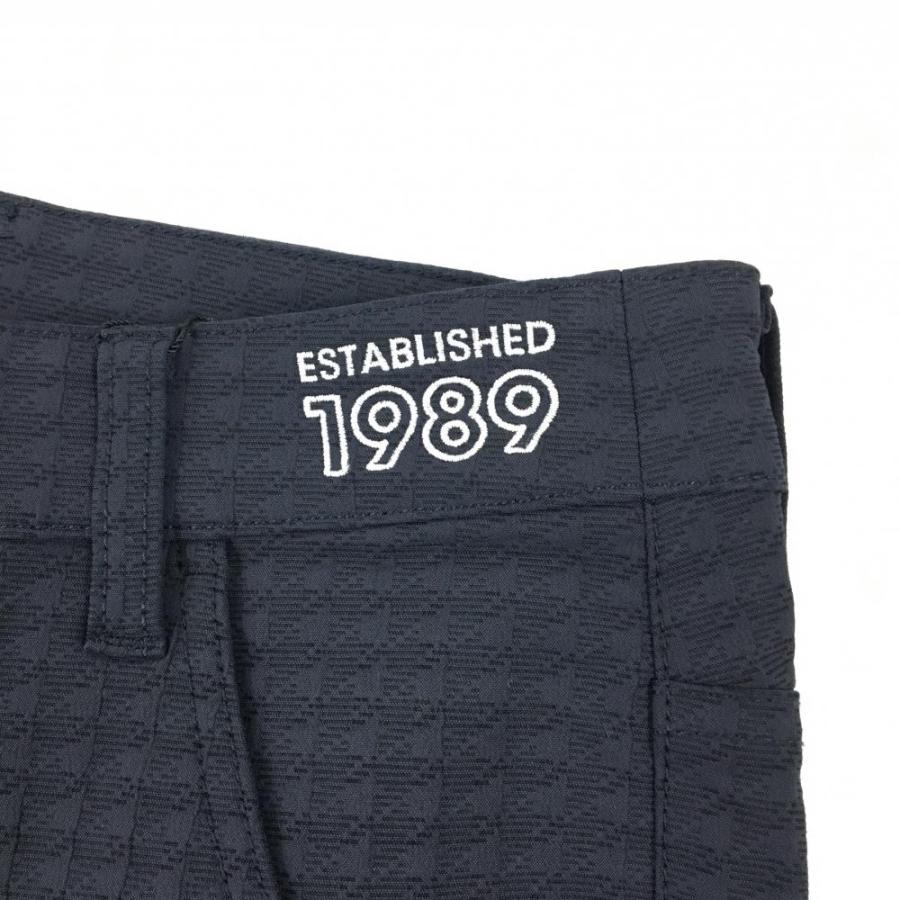 【新品】パーリーゲイツ パンツ ネイビー 総柄地模様 ロゴ刺しゅう レディース 00(XS) ゴルフウェア PEARLY GATESの画像