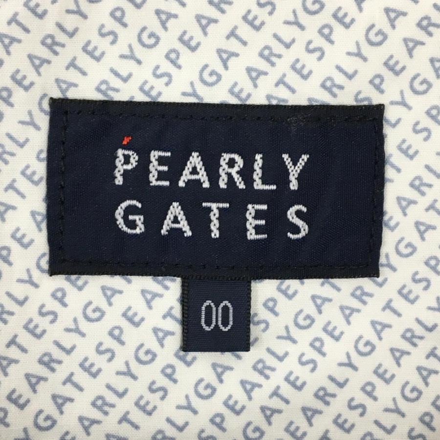 【新品】パーリーゲイツ パンツ ネイビー 総柄地模様 ロゴ刺しゅう レディース 00(XS) ゴルフウェア PEARLY GATESの画像