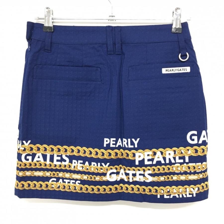 PEARLY GATES チェーン柄 スカート ネイビー PEARLY GATES（パーリーゲイツ） 【新品】パーリーゲイツ スカート