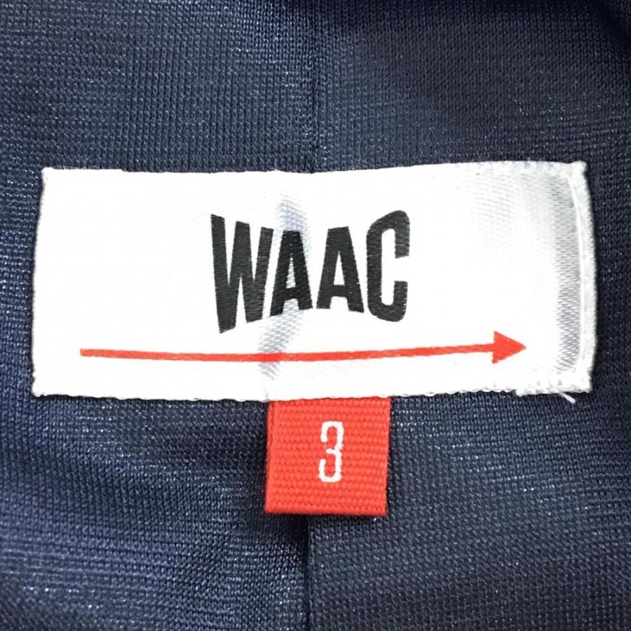 WAAC 【超美品】ワック ハイネックセーター ブルー×白 胸元袖ライン