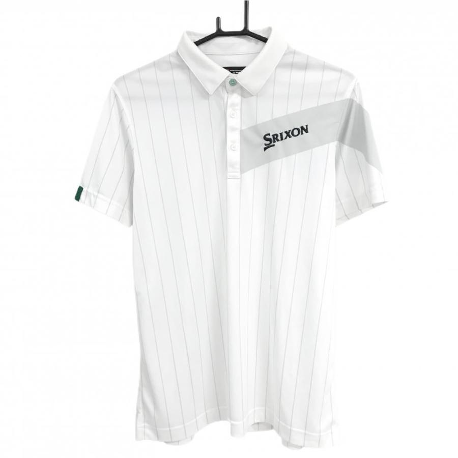 SRIXON スリクソンバイデサント 半袖ポロシャツ 白×ライトグレー