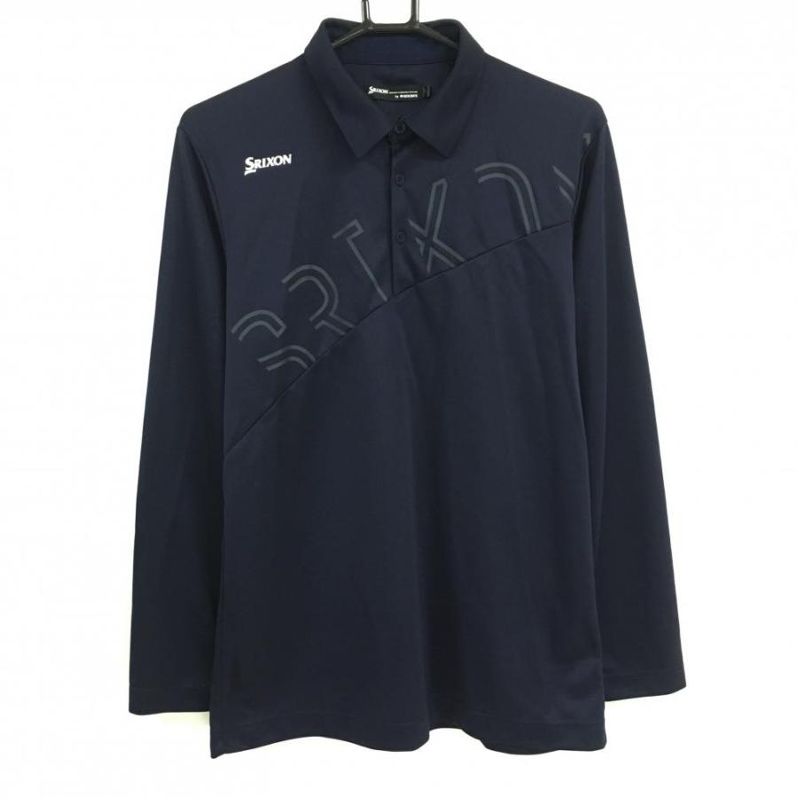 SRIXON 【美品】スリクソンバイデサント 長袖ポロシャツ ダーク