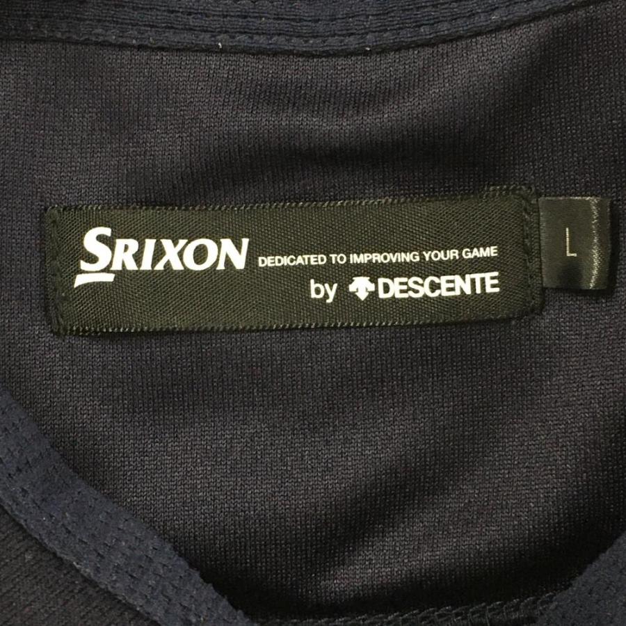 SRIXON 【美品】スリクソンバイデサント 長袖ポロシャツ ダーク