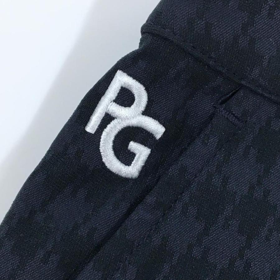 新品】パーリーゲイツ スカート ネイビー×黒 総柄 フロントロゴ