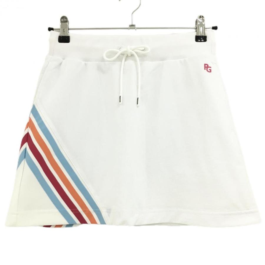パーリーゲーツ スカート ゴルフ 1/M レッド バックロゴ 台形 PEARLY