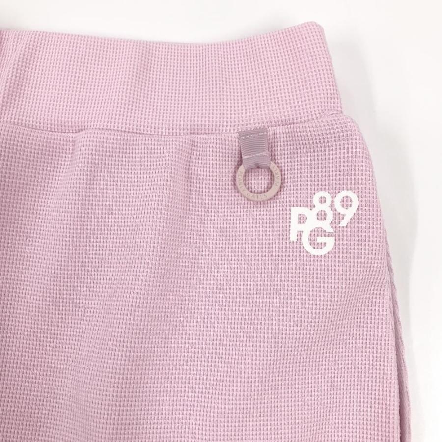 【新品】パーリーゲイツ スカート ピンク 裾プリーツ 織生地 ウエストゴム ロゴ刺しゅう レディース 1(M) ゴルフウェア PEARLY GATES PEARLY GATES（パーリーゲイツ） 【新品】パーリーゲイツ スカート