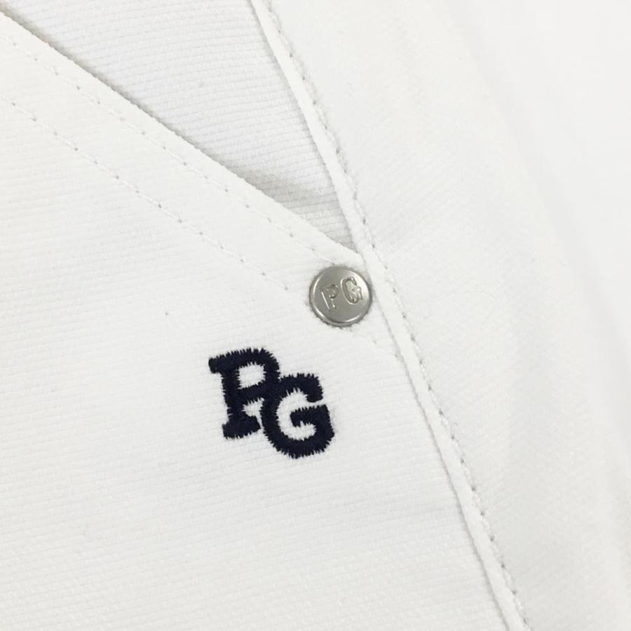 【新品】パーリーゲイツ スカート 白 ロゴネイビー ストレッチ 橘織物 KURABO レディース 0(S) ゴルフウェア PEARLY GATESの画像