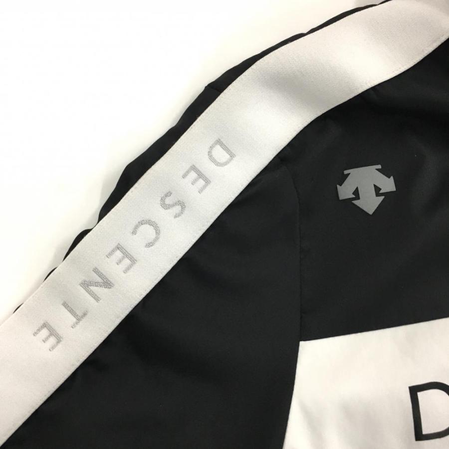 DESCENTE GOLF 【美品】デサントゴルフ ジャケット 黒×グレー 胸元ロゴ