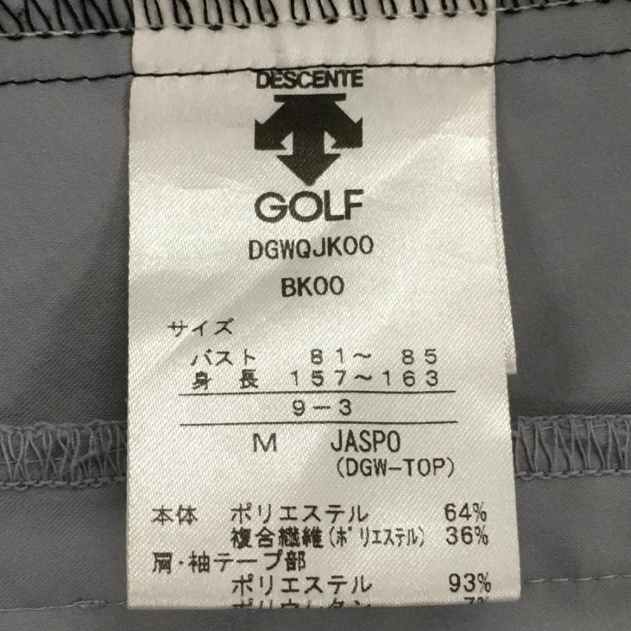 DESCENTE GOLF 【美品】デサントゴルフ ジャケット 黒×グレー 胸元ロゴ