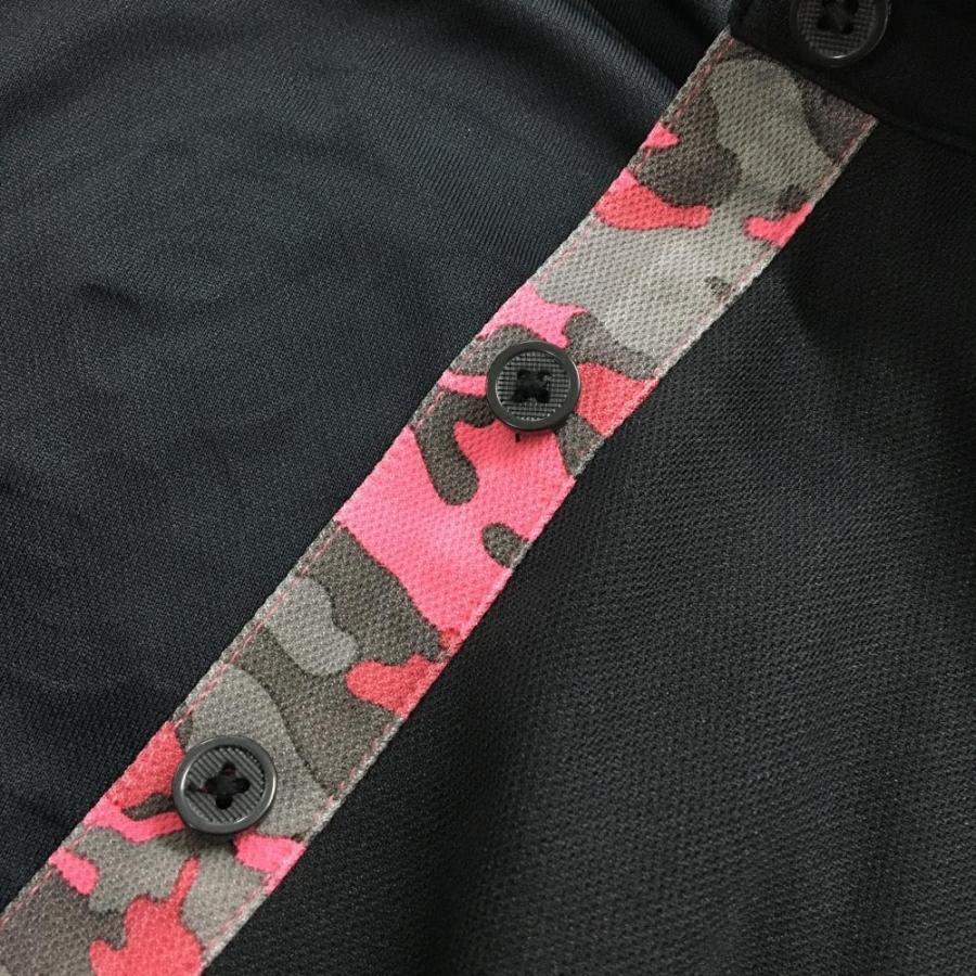G/FORE（ジーフォア） 【美品】ジーフォア 長袖ポロシャツ 黒×ピンク