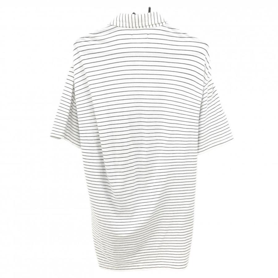 Malbon Golf ボーダーポロシャツ サイズS Malbon Golf（マルボンゴルフ） マルボン 半袖ポロシャツ 白×黒 細