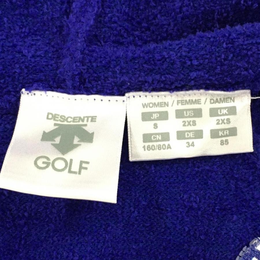 DESCENTE GOLF 【超美品】デサントゴルフ ニットジップパーカー ブルー