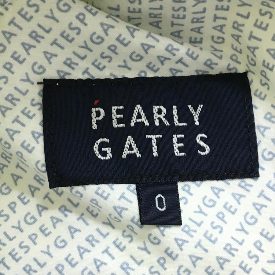 【新品】パーリーゲイツ パンツ 白×イエロー ギザギザボーダー ストレッチ レディース 0(S) ゴルフウェア PEARLY GATESの画像