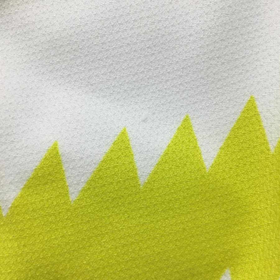【新品】パーリーゲイツ パンツ 白×イエロー ギザギザボーダー ストレッチ レディース 0(S) ゴルフウェア PEARLY GATESの画像