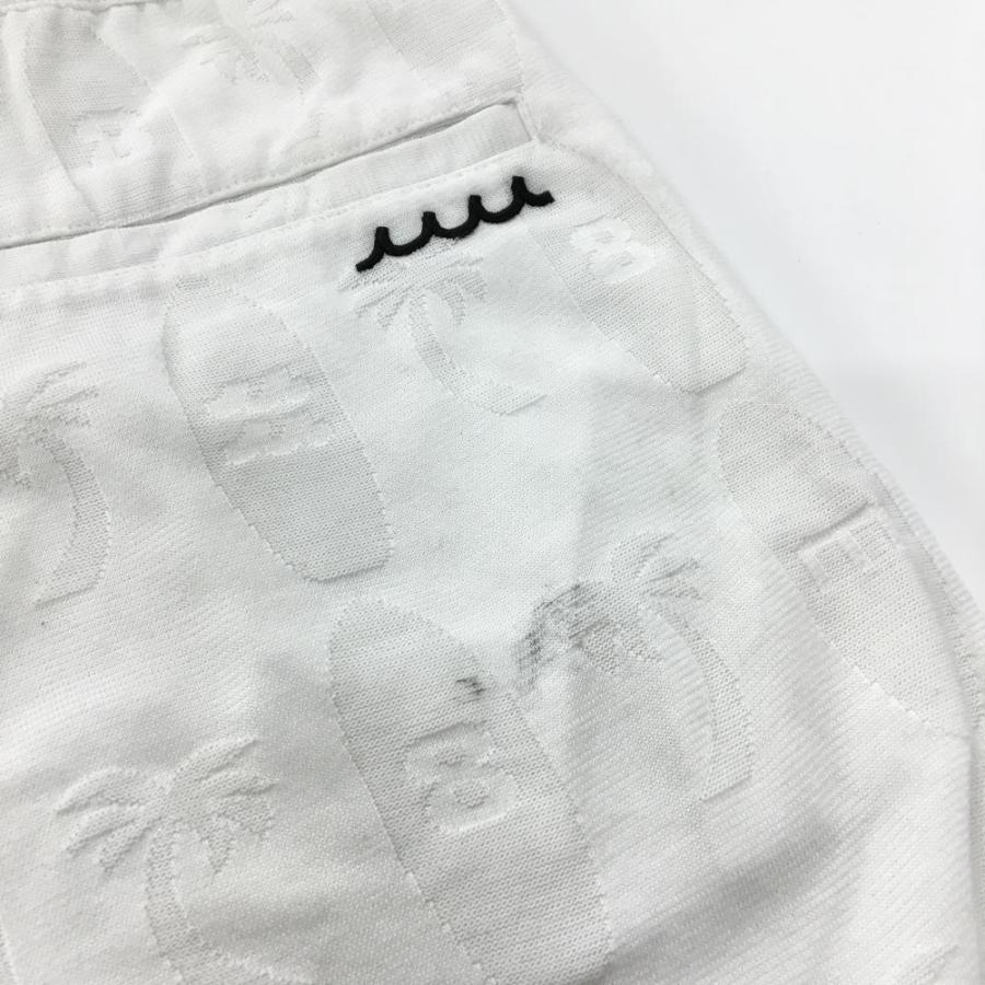 【新品タグ付き】 muta marine ハーフパンツ メンズM メッシュ裏地 muta MARINE（ムータマリン） ハーフパンツ 白 サーフボード・ヤシの木
