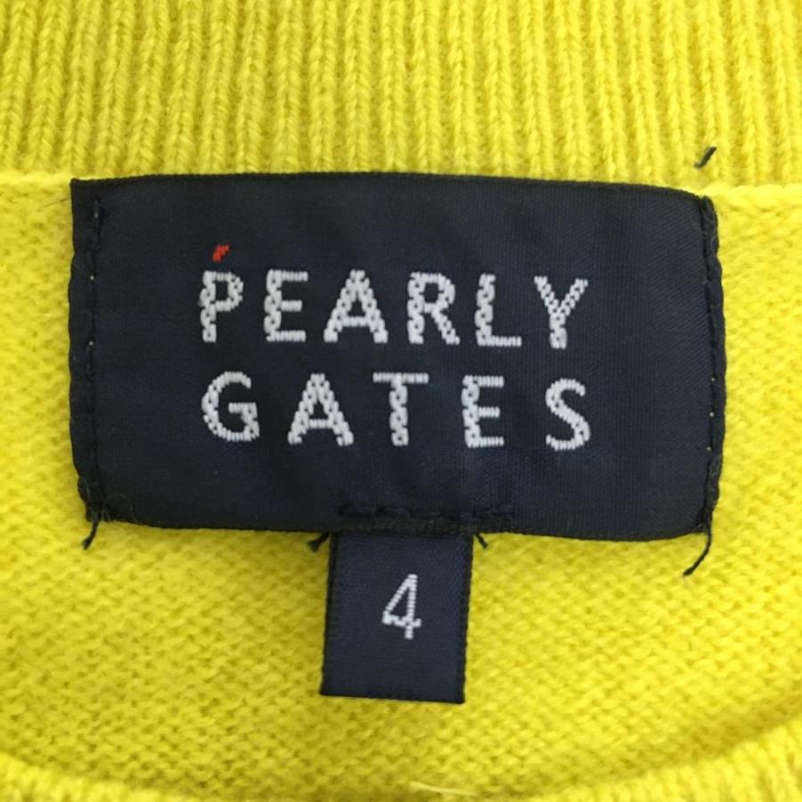 PEARLY GATES イエロー セーター　6 カシミア PEARLY GATES（パーリーゲイツ） セーター ニット 「PEARLY GATES