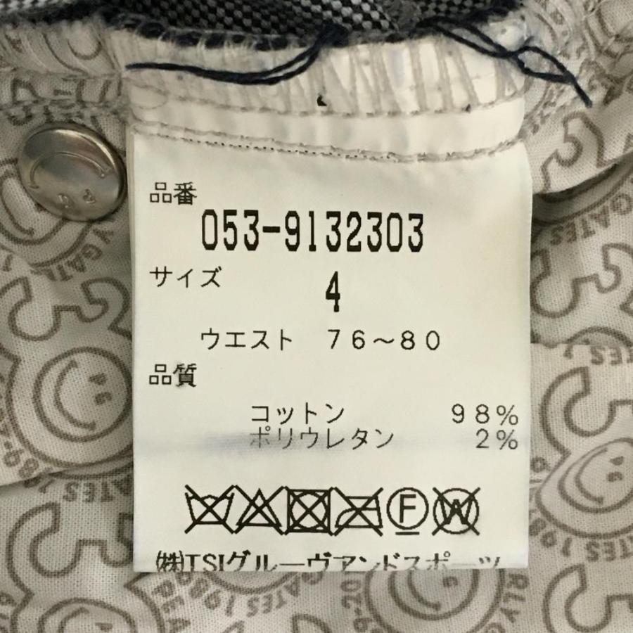 PEARLY GATES（パーリーゲイツ） ハーフパンツ 白×ネイビー ボーダー調
