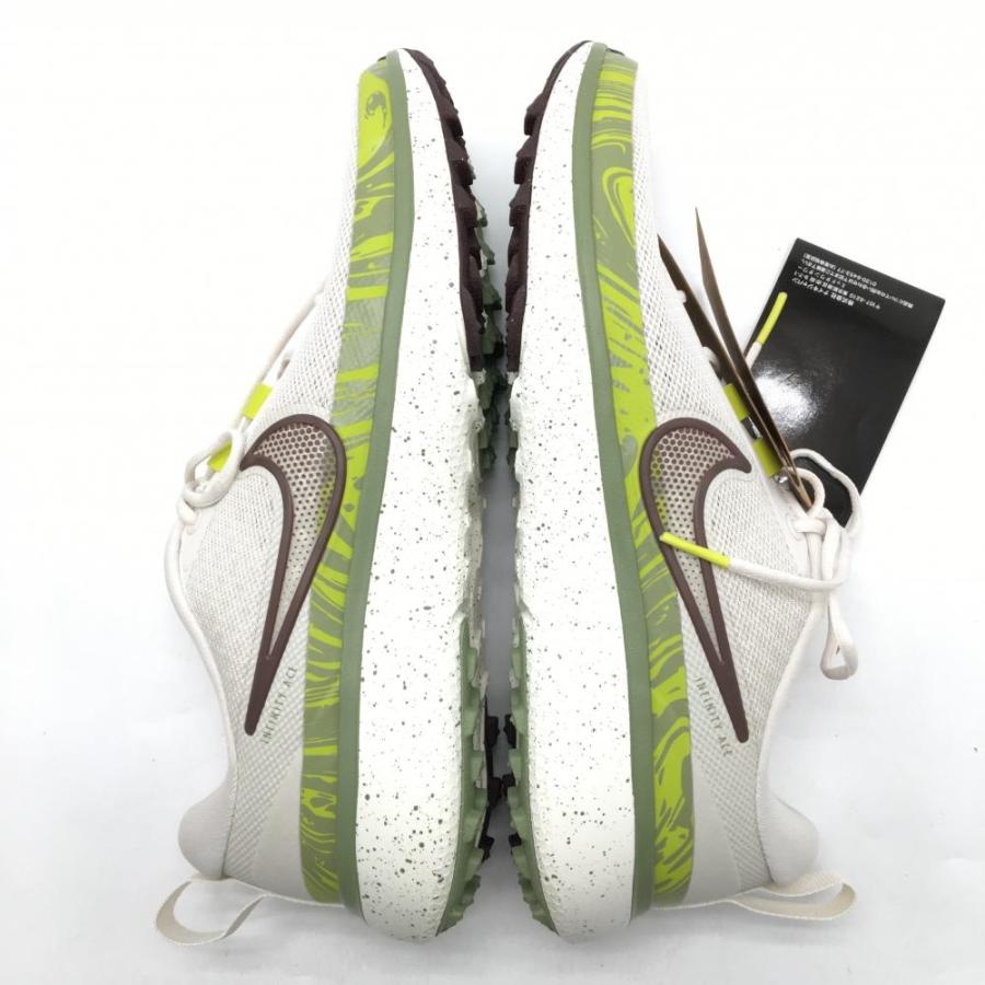 NIKE（ナイキ） 【新品】ナイキ ゴルフシューズ 白×グリーン 一部柄