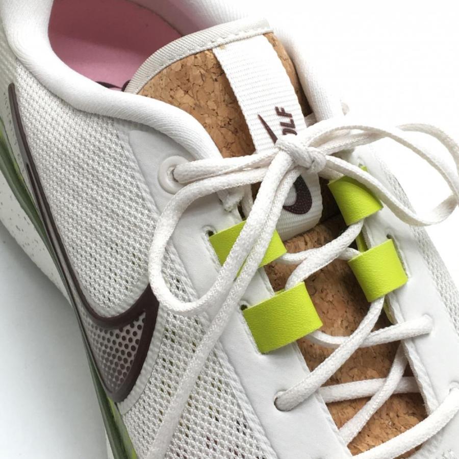 NIKE（ナイキ） 【新品】ナイキ ゴルフシューズ 白×グリーン 一部柄