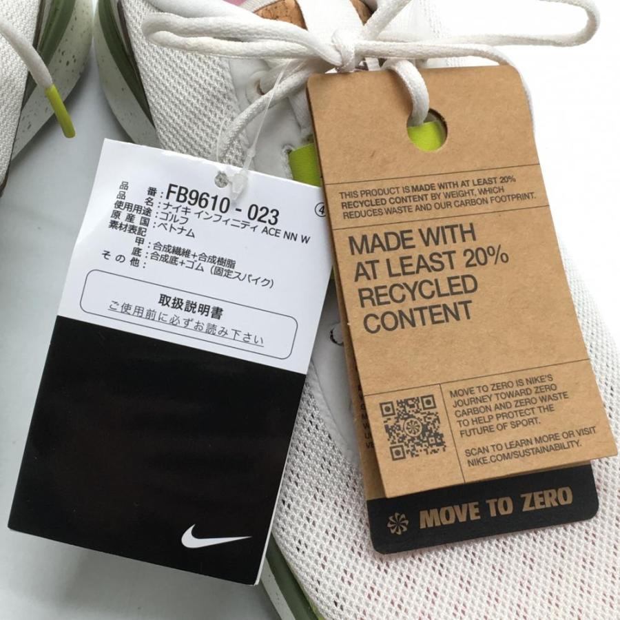 NIKE（ナイキ） 【新品】ナイキ ゴルフシューズ 白×グリーン 一部柄