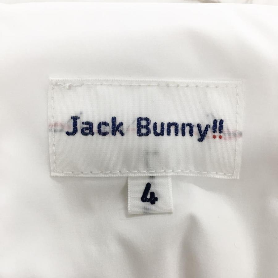 Jack Bunny!!（ジャックバニー） 中綿ジャケット 白×黒 ロゴプリント