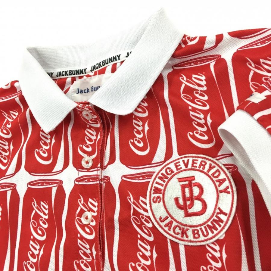 JACK BUNNYジャックバニー×Coca-Cola　コラボ総柄半袖ポロシャツ Jack Bunny!!（ジャックバニー） ジャックバニー×コカ・コーラ 半袖