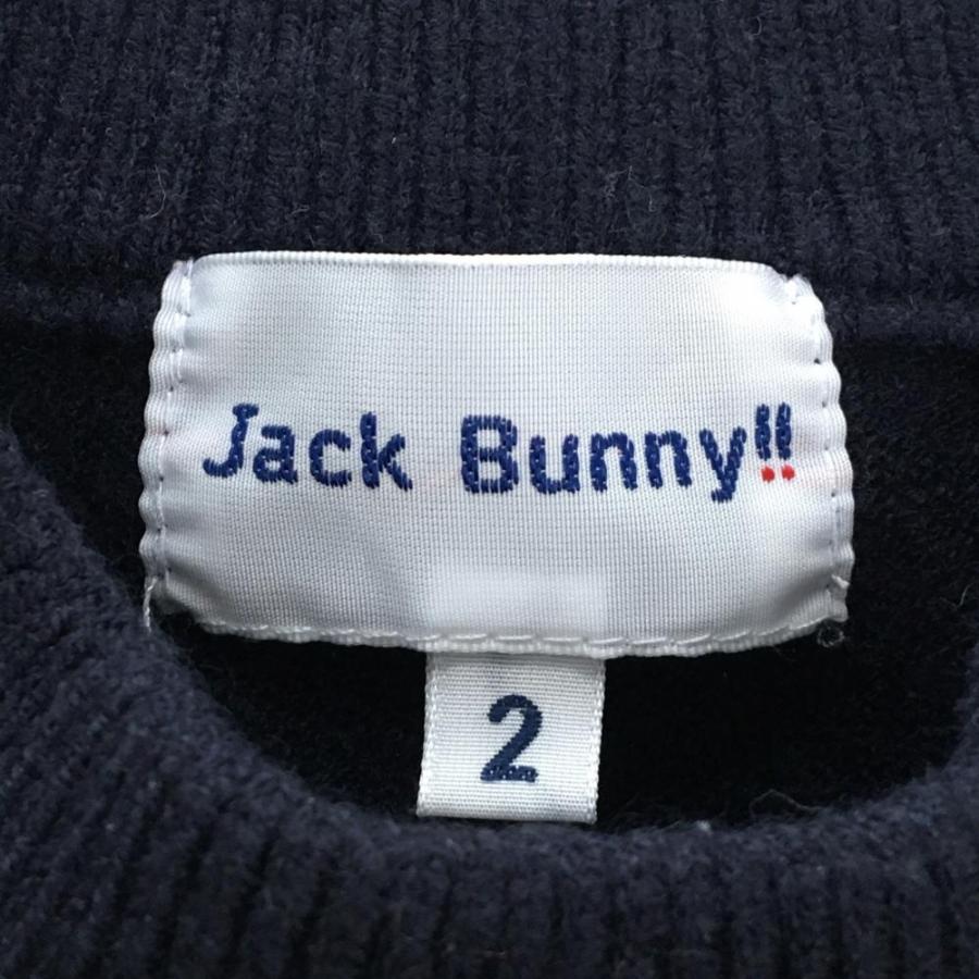 Jack Bunny!!（ジャックバニー） ニットワンピース ネイビー×白