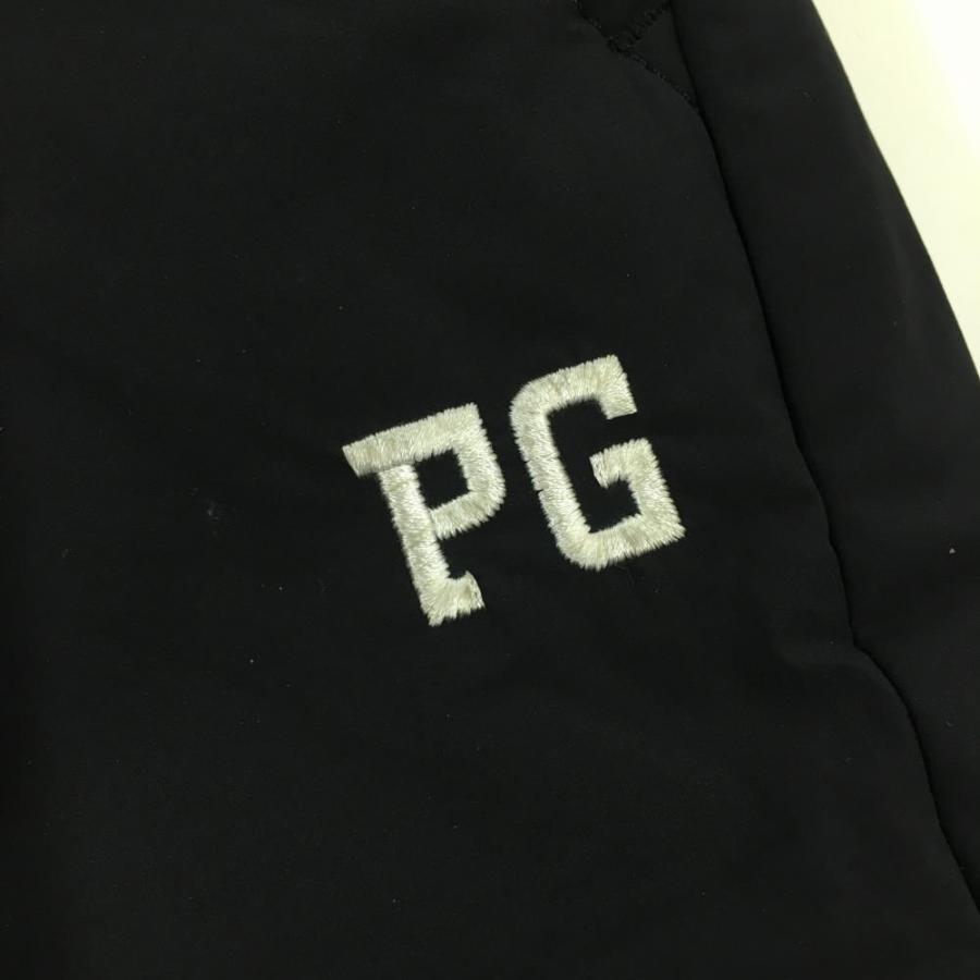 【美品】パーリーゲイツ 中綿パンツ ネイビー×白 ワッペン ニコちゃん スマイル レディース 1(M) ゴルフウェア PEARLY GATESの画像