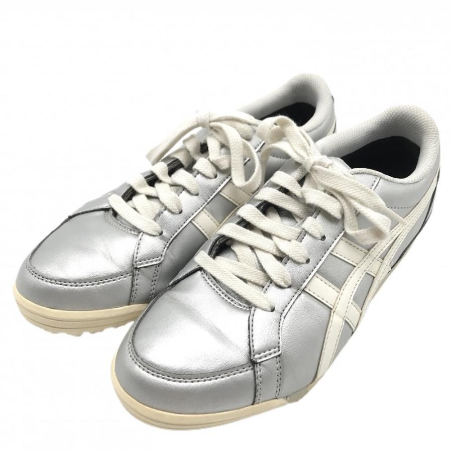 ASICS（アシックス） 【美品】アシックス ゴルフシューズ シルバー×白