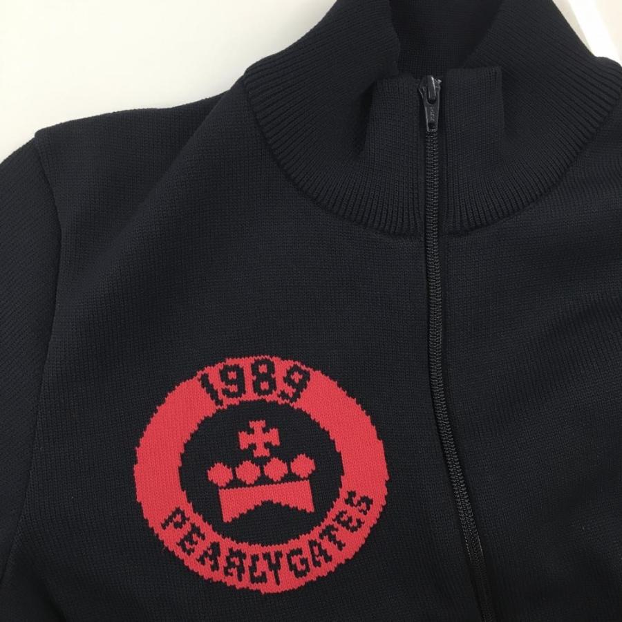 美品　パーリーゲイツ ニットジャケット　パーカー　0 ネイビー　ピンク PEARLY GATES（パーリーゲイツ） 【超美品】パーリーゲイツ ニット