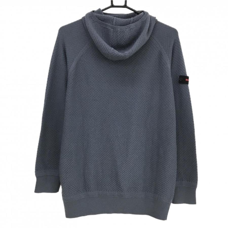 【美品】ブリーフィング フード付セーター グレー 凹凸編み ニットパーカー  メンズ M ゴルフウェア BRIEFING BRIEFING GOLF（ブリーフィングゴルフ） 【美品】ブリーフィング