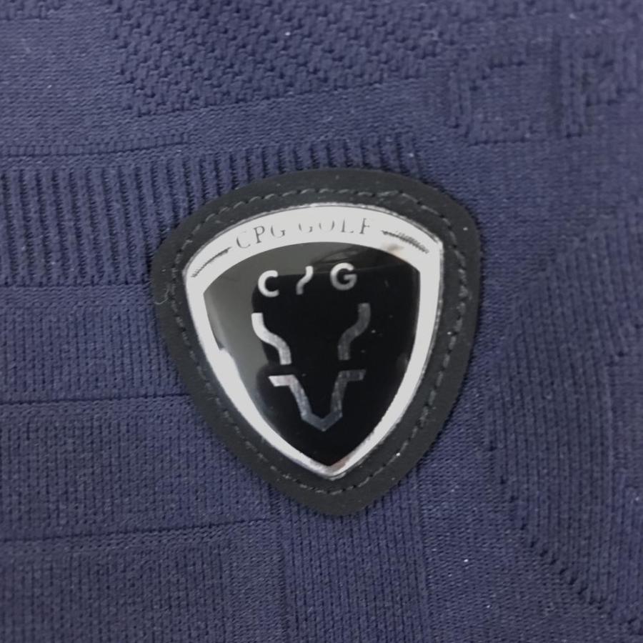 CPG GOLF 【超美品】CPG ジャケットブルゾン ネイビー ロゴ総柄地模様