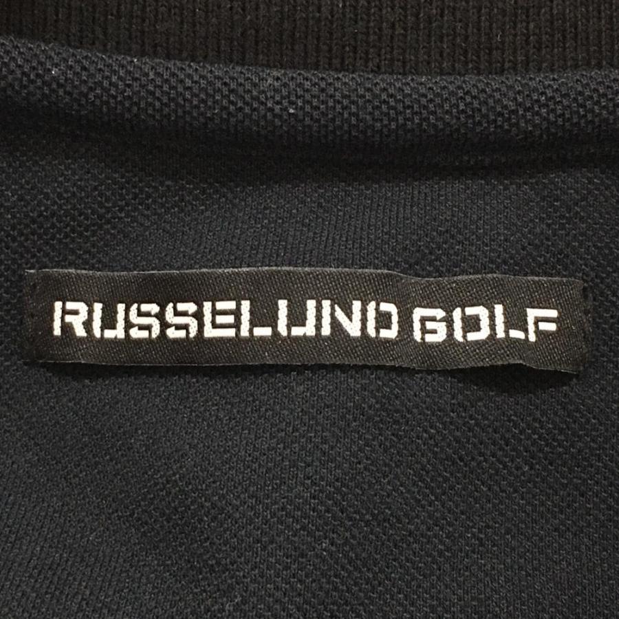 Russeluno（ラッセルノ） ラッセルノゴルフ 半袖ポロシャツ 黒 背面