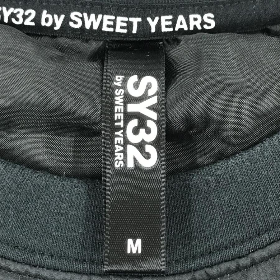 SY32 中綿ブルゾン 黒 身頃上部中綿 メンズ M ゴルフウェア SY32 BY