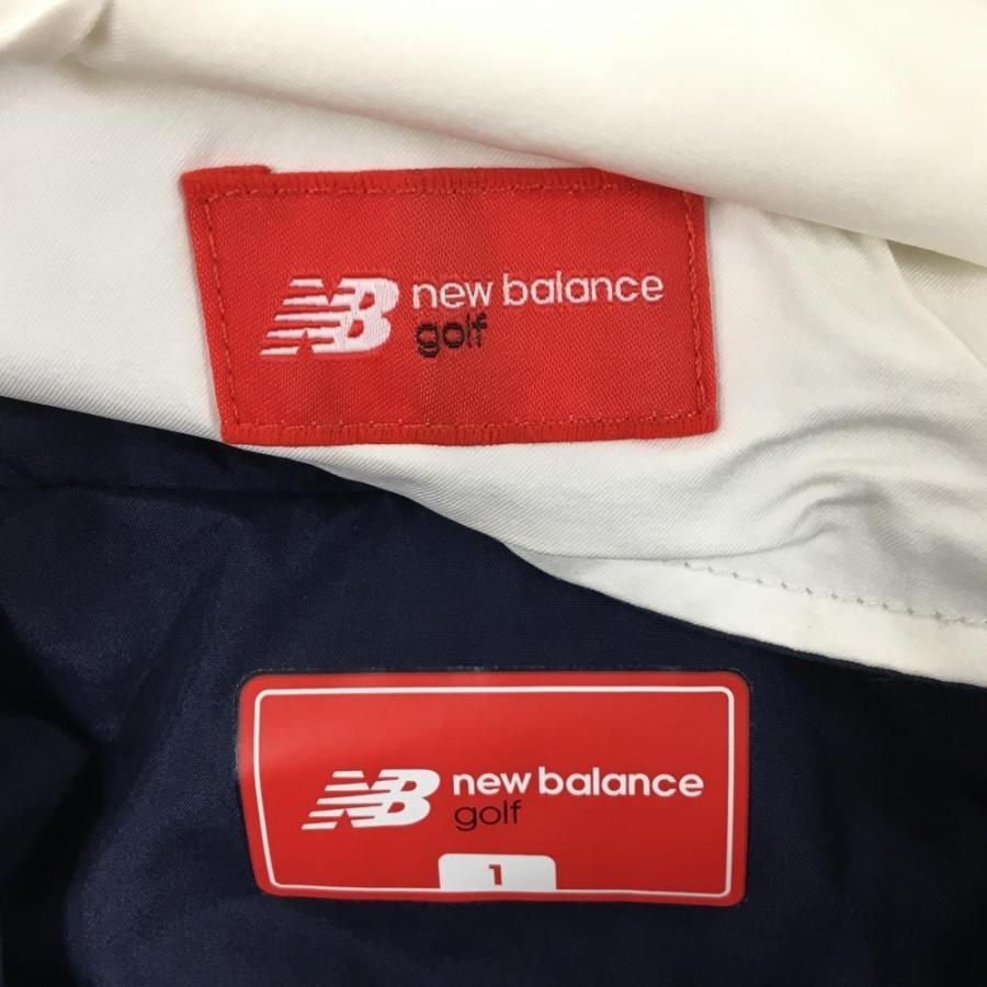 【美品】ニューバランス レインウェア(2WAYワンピース×レッグカバー) ネイビー×白 レディース 1(M) ゴルフウェア New Balance_5