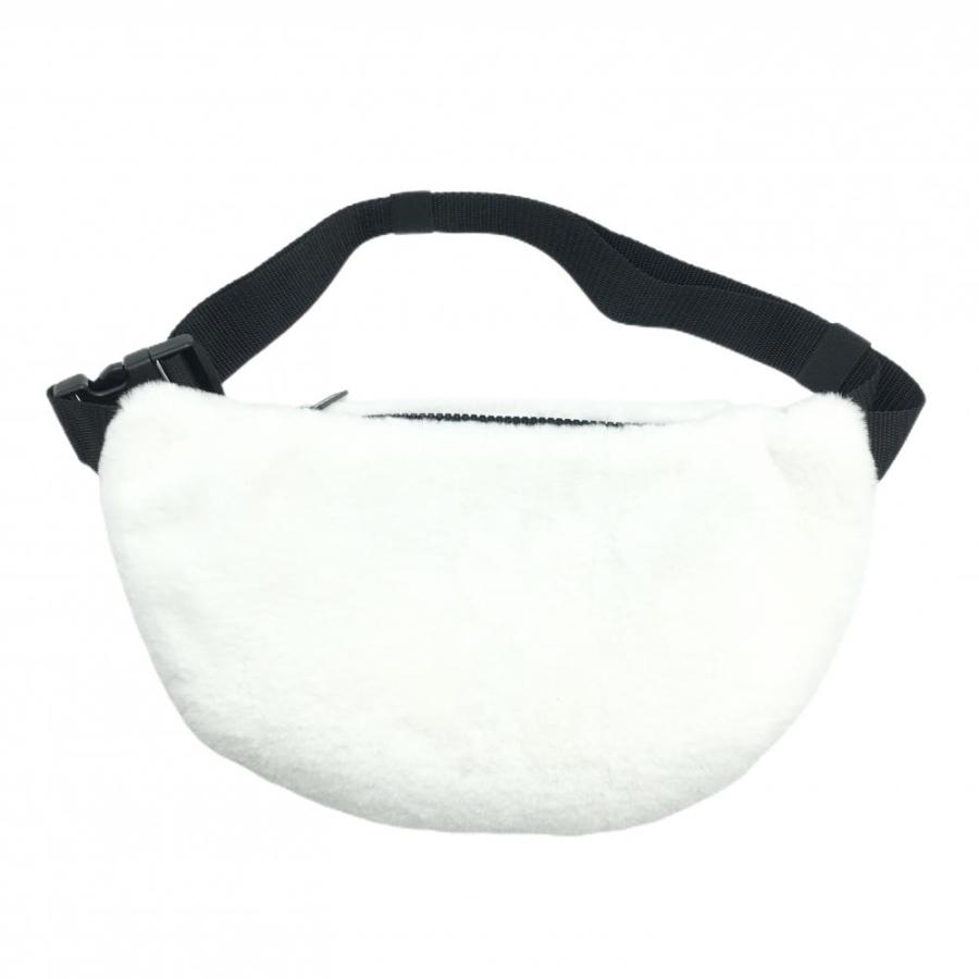 WAAC 【超美品】ワック ハンドウォーマー 白 ファー ウエストポーチ