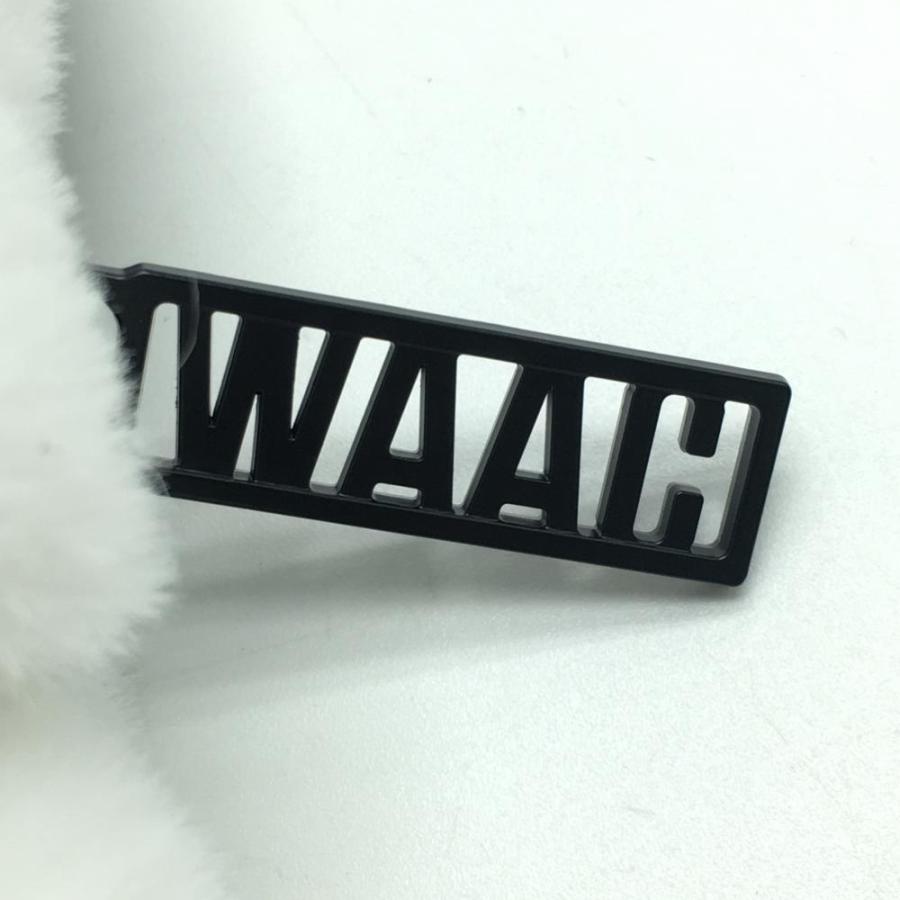 WAAC 【超美品】ワック ハンドウォーマー 白 ファー ウエストポーチ