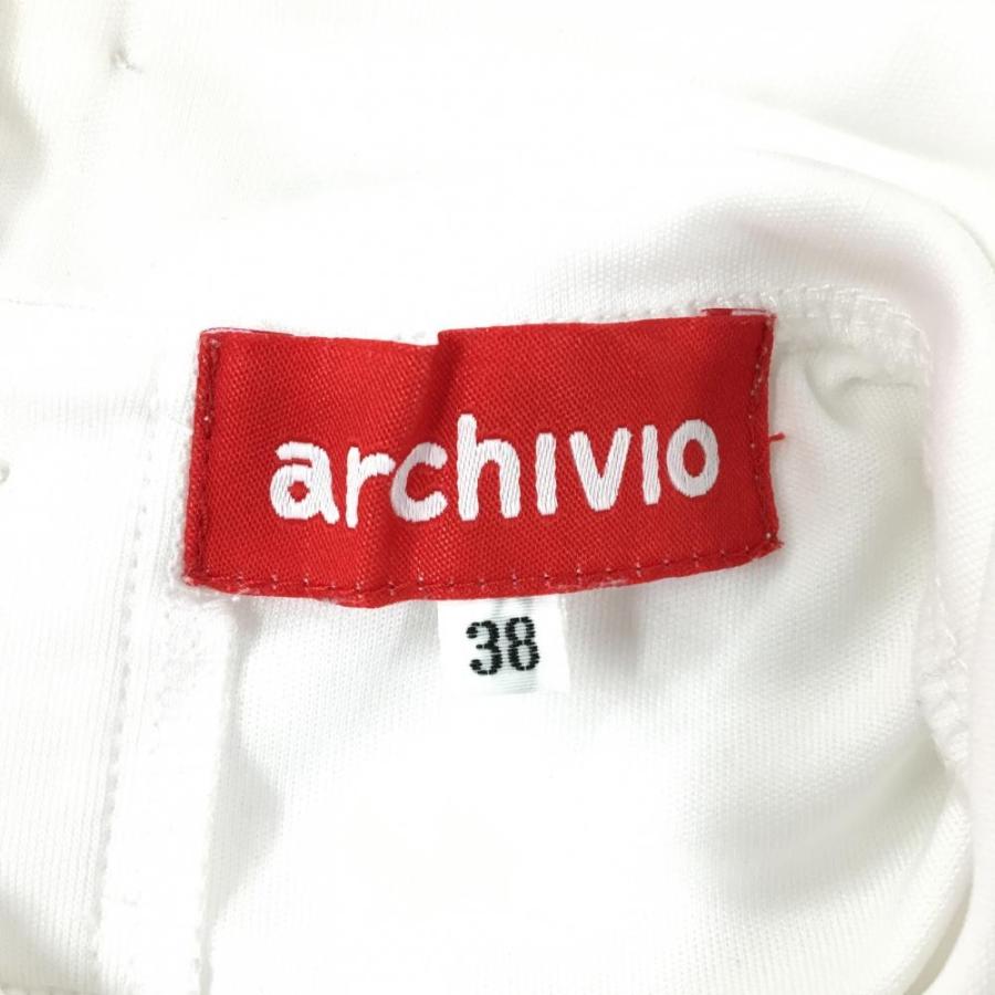 アルチビオ　archivio ホワイトポロシャツ 赤い襟 レディース新品未使用 archivio（アルチビオ） 【超美品】アルチビオ 襟付き半袖シャツ 白 袖