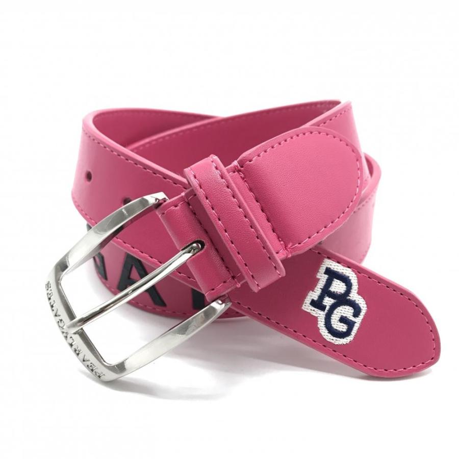 PEARLY GATES（パーリーゲイツ） ベルト ピンク×黒 ロゴ レディース